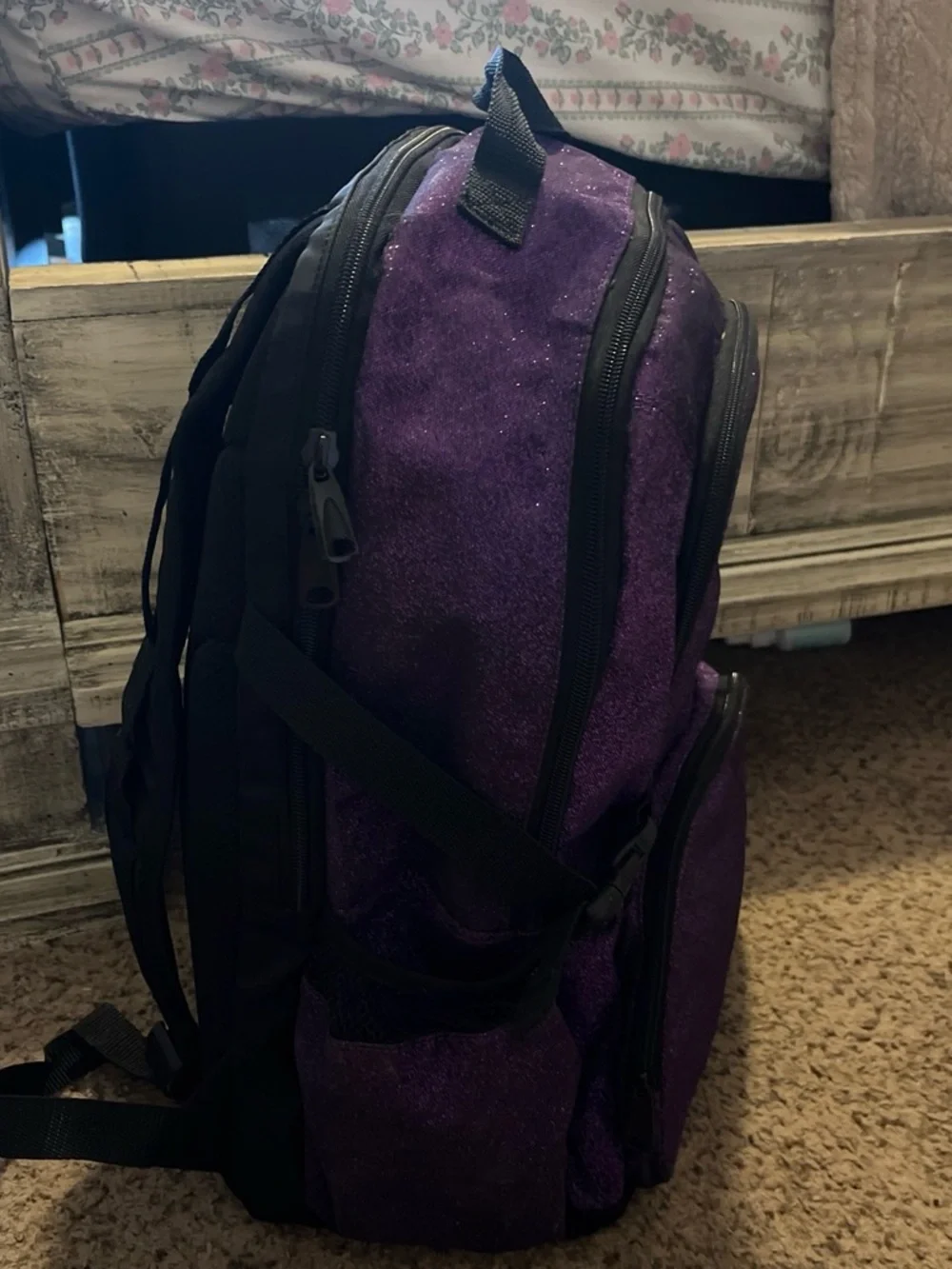 NFINITY Purple Glitter Cheer Backpack